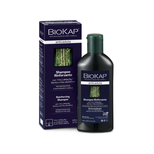 Biokap shampoo rinforzante anticaduta con tricofoltil nuova formula 200 ml