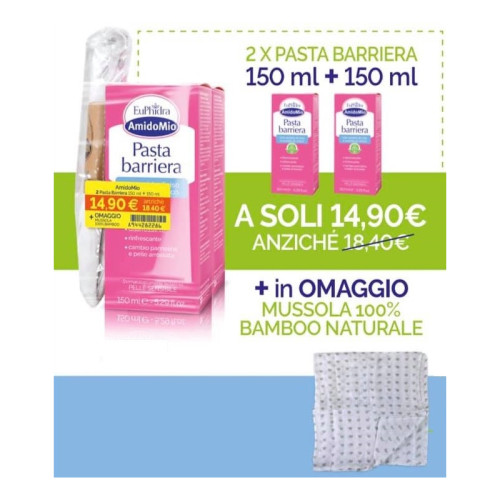 Euphidra amidomio pasta barriera 2x150 ml + mussola gadget