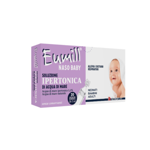 Eumill naso baby soluzione ipertonica 20 contenitori monodose 5 ml