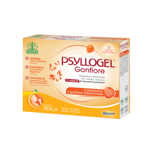 Psyllogel gonfiore pesca 10 bustine