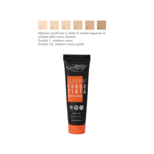 Purobio fondotinta fluido sublime 01 30 ml