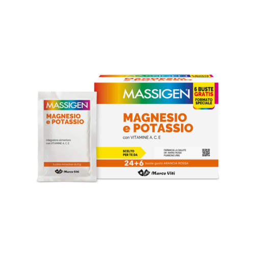 Massigen magnesio potassio 24 bustine + 6 bustine
