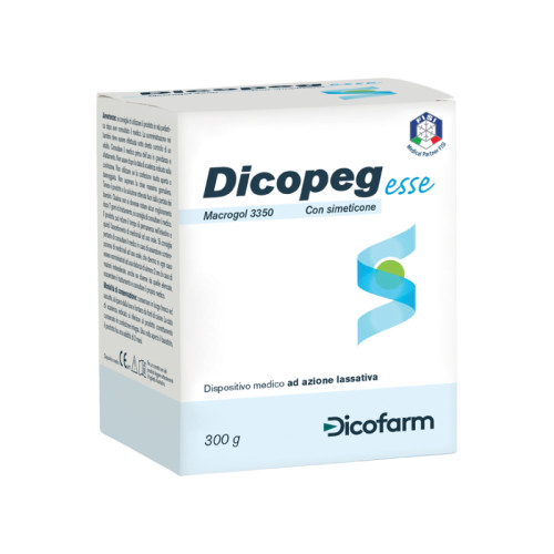 Polimero inerte idrosolubile macrogol 3350 dicopeg esse con simeticone per trattamento stipsi polvere 300 g