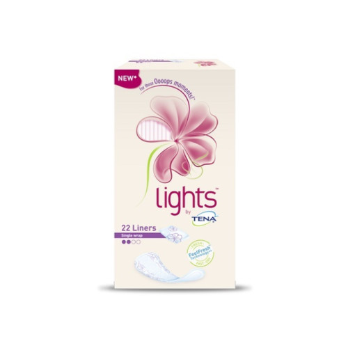Proteggi slip per icontinenza piccole perdite lights by tena normal ripiegato 22 pezzi