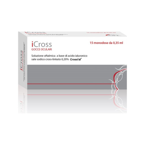 Icross soluzione oftalmica acido ialuronico cross-linkato 0,2% 15 monodosi da 0,35 ml