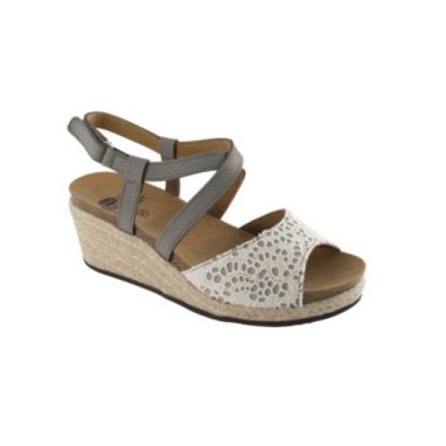 Pauline nubuck + macrame' womens grey 40