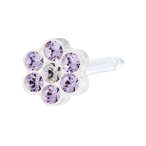 Blomdahl foralobi mp daisy 5mm violet/crystal
