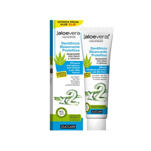 Aloevera2 dentifricio sbiancante protettivo con stevia 100 ml