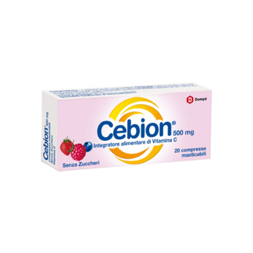 Cebion masticabile senza zucchero vitamina c 500 mg 20 compresse