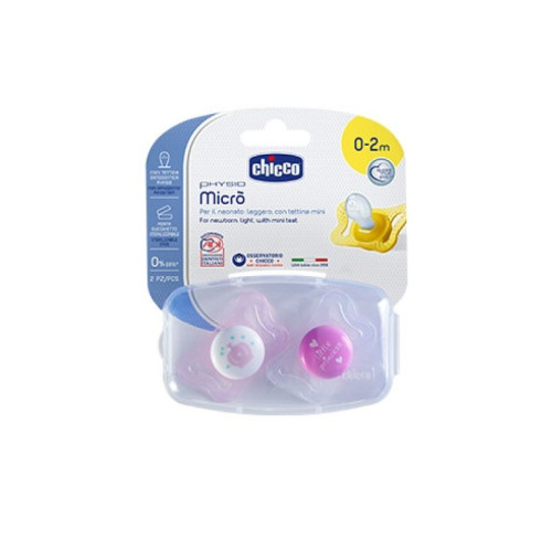 Chicco succhietto micro grl 0-2 mesi 2 pezzi