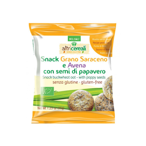 Altricereali snack saraceno e avena con semi di papavero 35 g