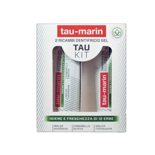 Tau marin dentifricio rinfrescante ricarica tau kit 2x20ml