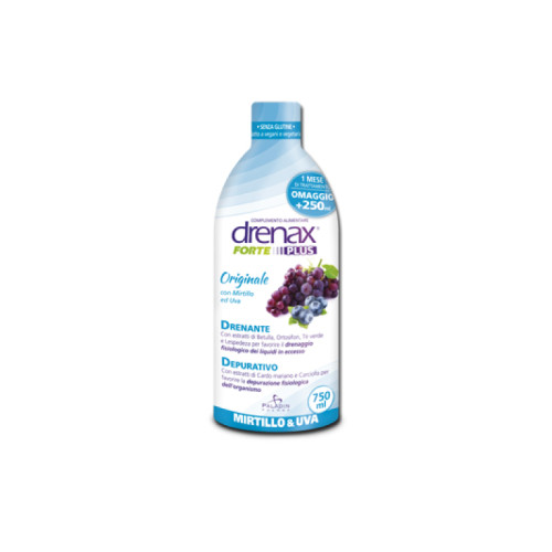 Drenax forte plus originale con mirtillo e uva 750 ml