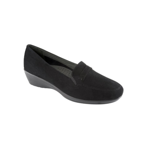 Calzatura carnia suede womens black memory cushion comfort plus 36 aw16