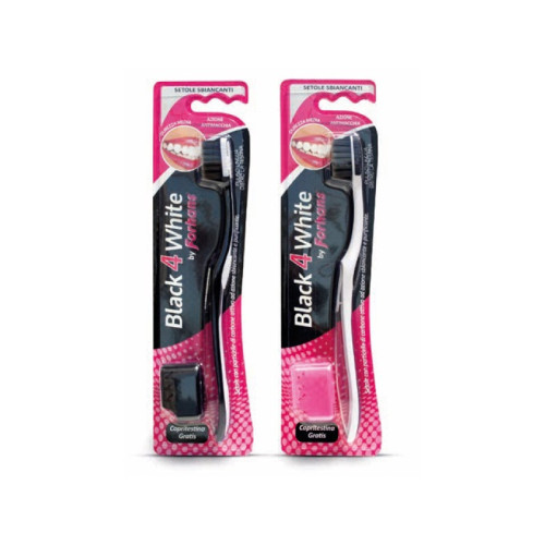 Forhans spazzolino black4white setole carbone