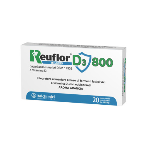 Reuflor d3 800 20 compresse masticabili aroma arancia