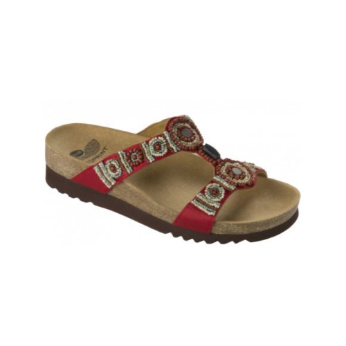 New bogota' wedge satin+beads womens red 38 collezione ss17 1 paio
