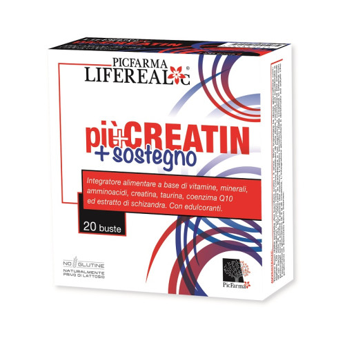 Picfarmalifereal c + creatin + sostegno 14 buste