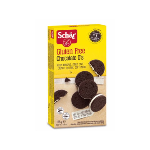 Schar chocolate o's biscotti al cacao con crema al latte 165 g