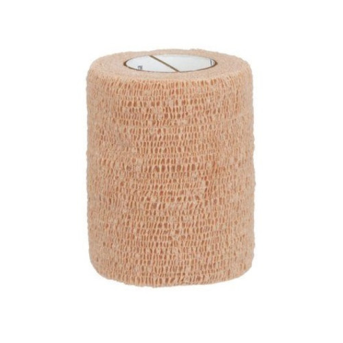 Benda elastica compressiva autoadesiva coban 7,5x200cm in estensione 7,5x450cm colore carne