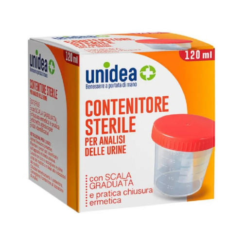 Contenitore sterile per analisi delle urine unidea 120 ml