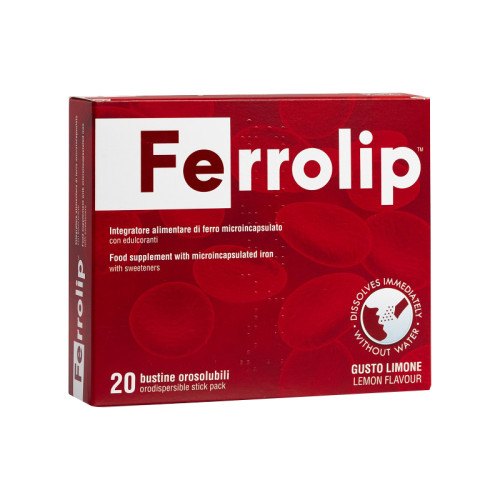Ferrolip 20 bustine orosolubili gusto limone