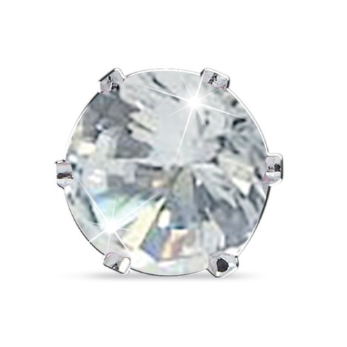 Orecchino zircone bianco 6mm