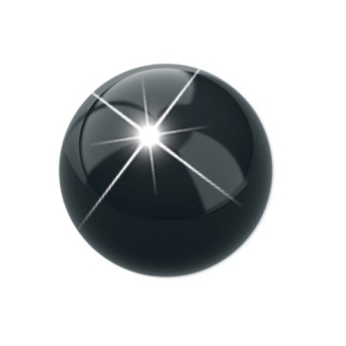 Pre orecchino pallina nera 4mm