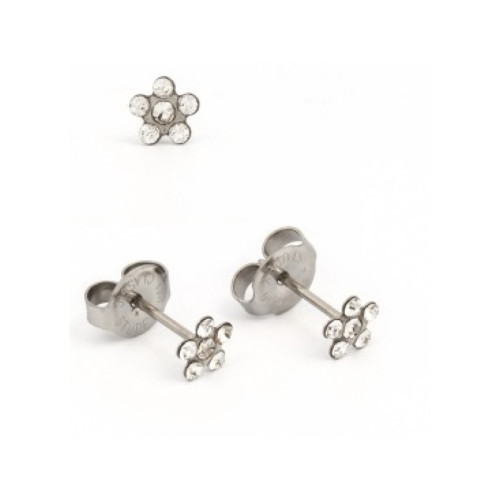 Daisy with april crystal surgical steel