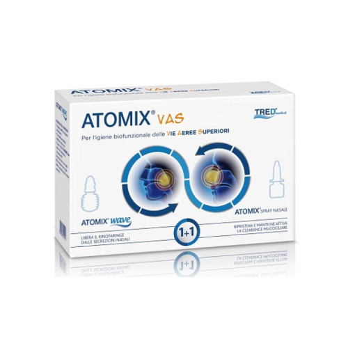 Atomix vas kit per igiene funzionale delle vie aeree superiori atomic wave + spray