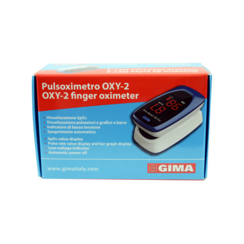 Pulsoximetro da dito oxy-2 schermo led 60x30,5x32,5mm 1 pezzo