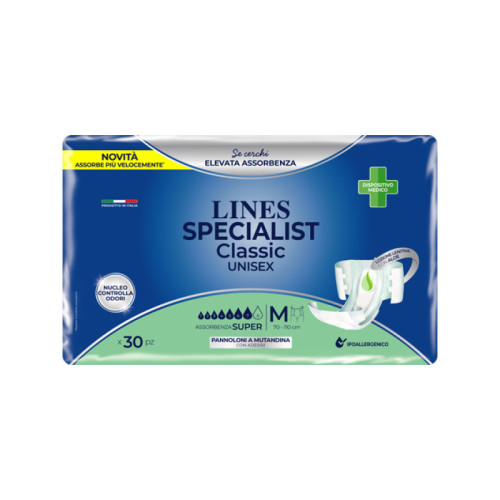 Pannolone a mutanda lines specialist classic super mm 30 pezzi