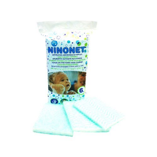 Ninonet spugnetta saponata per bimbi 6 pezzi