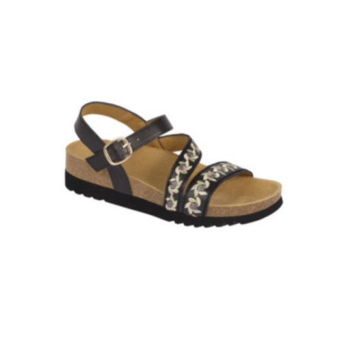 Calzatura adanna sandal synthetic+embroidery womens black 40 tomaia similpelle+ricamo fodera tomaia microfibra sottopiede microfibra eva calzata f collezione 2018