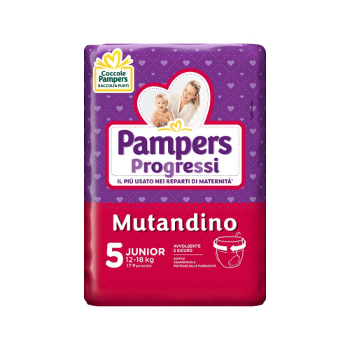 Pampers progretgtgi mutandino cp tg5 junior 17 pezzi