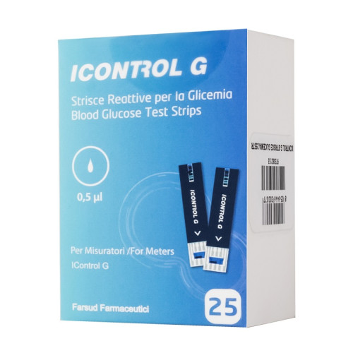 Strisce misurazione glicemia icontrol g 25 pezzi