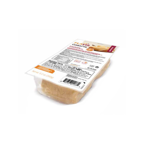 Flavis ciabattine panini bianchi aproteici 4 pezzi da 65 g