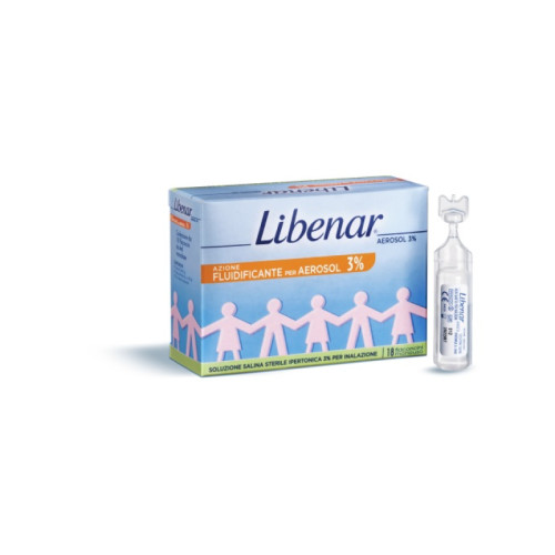 Soluzione salina ipertonica 3% libenar per inalazione con aerosol 18 flaconcini monouso x 4ml