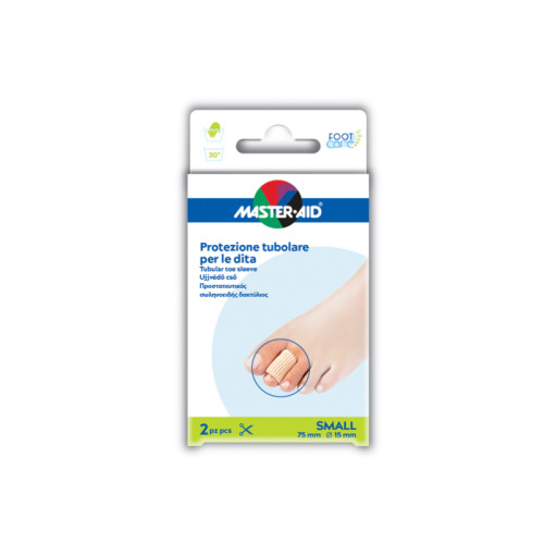 Protezione tubolare in gel master-aid footcare elasticizzato small 7,5 cm 15 mm 2 pezzi c4