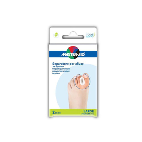 Separatore dita in gel master-aid footcare per alluce large 2 pezzi d2