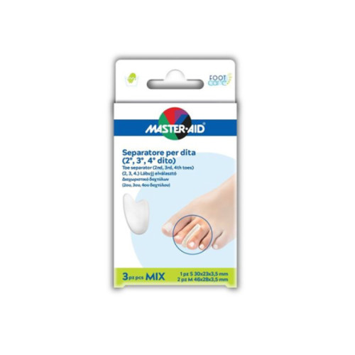 Separatore dita in gel master-aid footcare mix 1 small + 2 medium c9