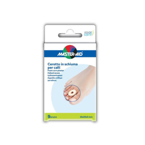 Cerotto calli master-aid footcare in schiuma pu 3 mm 9 pezzi b9