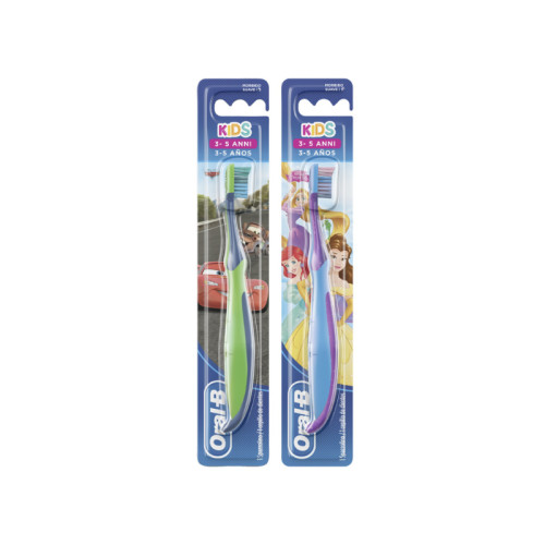 Oralb kids spazzolino manuale cars&princess 3-5 anni