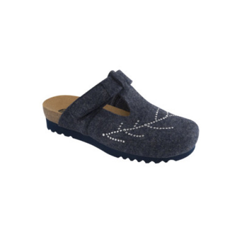 Fotinia felt womens navy blue 35 materiale tomaia feltro fodera tomaia sfoderato sottopiede microfibre suola eva fitting f aw18 1 paio