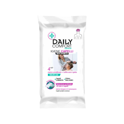 Daily comfort senior panni shampoo 4 pezzi