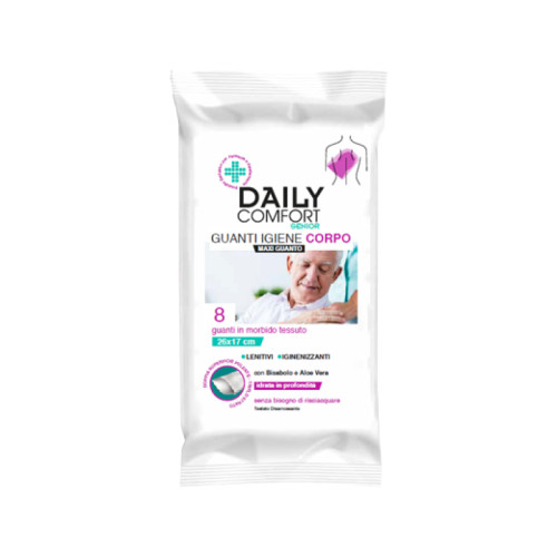 Daily comfort senior guanto detergente 8 pezzi