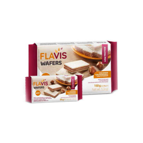 Flavis wafers nocciola aproteico 3 porzioni da 50 g