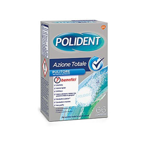 Polident azione totale 66 compresse pulitore per protesi quotidiano