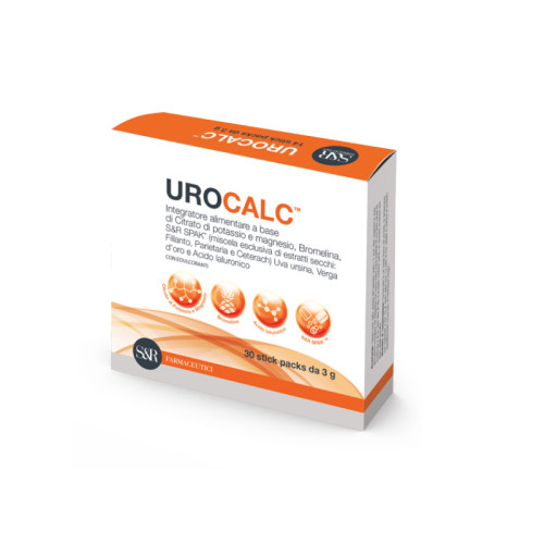 Urocalc 30 stick pack da 3 g con edulcoranti gusto arancia senza glutine senza lattosio