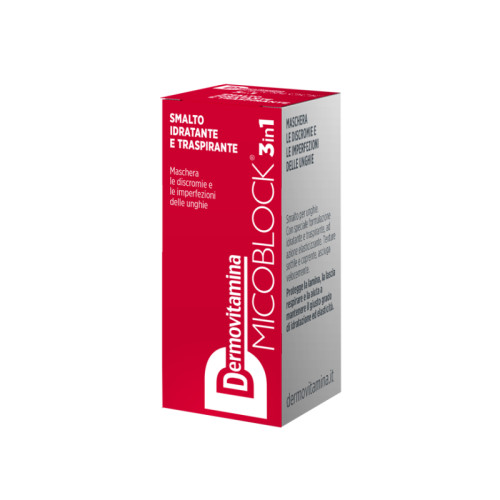 Dermovitamina micoblock 3 in 1 smalto idratante e traspirante rosso 5 ml